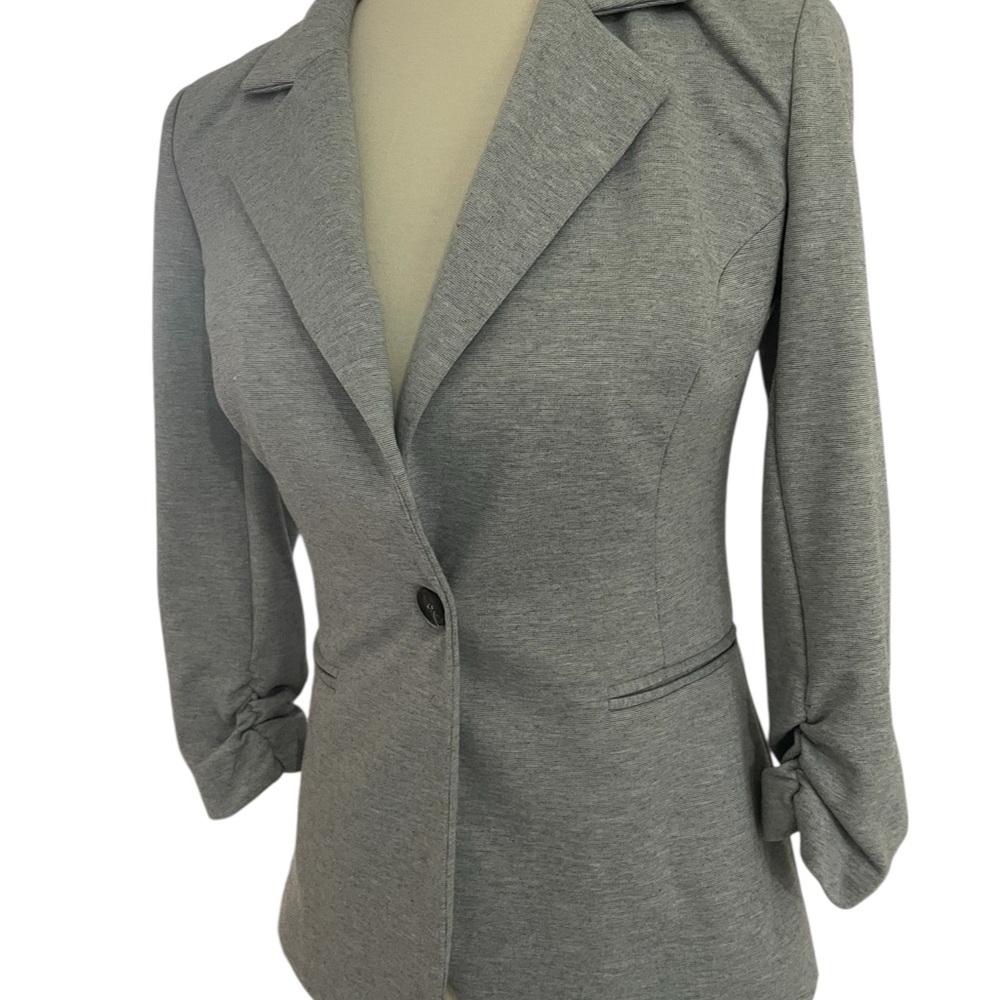 41 Hawthorn Gray Knit Blazer with Ruched Sleeves‎ Size Small - Picture 7 of 12